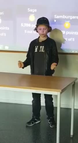 Trollkonster kortlek inför klassen